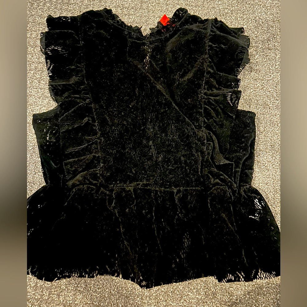 Velvet peplum top